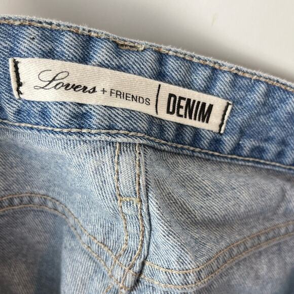 Lovers + Friends Ezra Skinny Distressed Boyfriend Jeans Light Wash - Picture 10 of 11